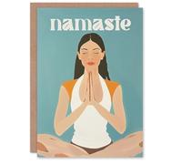 Artery8 Namaste Anjali Mudra Praying Hands Yoga Zen For Her Woman Thank You Card