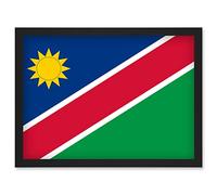 Artery8 Namibia National Flag Patriotic Vexillology World Flags Country Region Poster Artwork Framed Wall Art Print A4