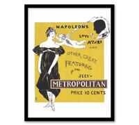 Artery8 Napoleon Love Affair Metropolitan Advert Framed Wall Art Print Penfield in Yellow | Size: A4 Artery8 Yellow A4