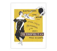 Artery8 Napoleon Love Affair Metropolitan Advert Wall Art Print Penfield in Yellow | Size: W18" x H24" Artery8 Yellow W18" x H24"