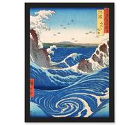 Artery8 Naruto Whirlpool Awa Province Utagawa Hiroshige Japanese Artwork Framed Wall Art Print A4