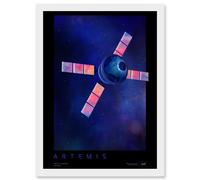 Artery8 NASA Artemis Moon Mission Courageous Lunar Space Travel Destination Poster Artwork Framed Wall Art Print A4 in White Artery8 White