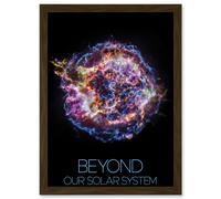 Artery8 NASA Beyond Solar System Cassiopeia A Supernova Remnant Poster Artwork Framed Wall Art Print A4 in Brown Artery8 Brown
