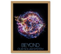 Artery8 NASA Beyond Solar System Cassiopeia A Supernova Remnant Poster Artwork Framed Wall Art Print A4 in Light Oak Artery8 Light Oak