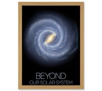 Artery8 NASA Beyond Solar System Milky Way Spiral Galaxy Poster Artwork Framed Wall Art Print A4 in Light Oak Artery8 Light Oak