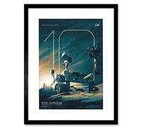 Artery8 NASA Curiosity Mars Rover 10th Anniversary Poster Artwork Framed Wall Art Print 12X16 Inch