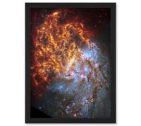 Artery8 NASA Hubble James Webb Telescope View of Spiral Galaxy NGC 1087 Living Room Artwork Framed Wall Art Print A4