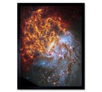 Artery8 Framed Wall Art Nasa Hubble James Webb Telescope Spiral Galaxy Ngc 1087 - 12X16 Inch