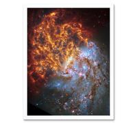 Artery8 NASA Hubble James Webb Telescope Spiral Galaxy NGC 1087 Framed Art in White | Size: W12" x H16" Artery8 White W12" x H16"