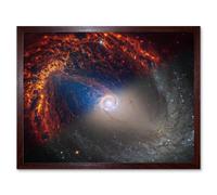 Artery8 NASA Hubble James Webb Telescope Spiral Galaxy NGC 1512 Framed Art in Brown | Size: W12" x H16" Artery8 Brown W12" x H16"