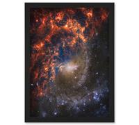 Artery8 NASA Hubble James Webb Telescope View of Spiral Galaxy NGC 2835 Living Room Artwork Framed Wall Art Print A4