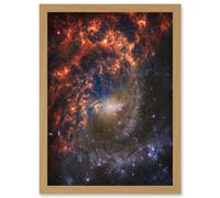 Artery8 NASA Hubble James Webb Telescope View of Spiral Galaxy NGC 2835 Living Room Artwork Framed Wall Art Print A4