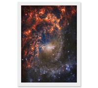Artery8 NASA Hubble James Webb Telescope Spiral Galaxy NGC 2835 Framed Art A4 in White Artery8 White A4