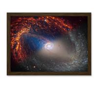 Artery8 NASA Hubble James Webb Telescope View of Spiral Galaxy NGC 1512 Living Room Artwork Framed A3 Wall Art Print