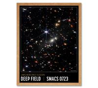 Artery8 NASA James Webb Space Telescope First Deep Field SMACS 0723 Framed Art in Light Oak | Size: W12" x H16" Artery8 Light Oak W12" x H16"
