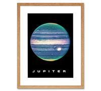 Artery8 NASA James Webb Space Telescope Jupiter Composite Image Artwork Framed Wall Art Print 12X16 Inch