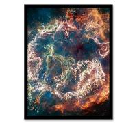 Artery8 NASA James Webb Space Telescope Never-Before-Seen Details in Cassiopeia A Exploded Star Bedroom Decor Artwork Framed Wall Art Print 18X24 Inch