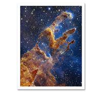 Artery8 NASA James Webb Space Telescope Pillars of Creation Eagle Nebula Art Print Framed Poster Wall Decor 12x16 inch