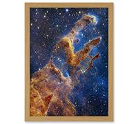 Artery8 NASA James Webb Space Telescope Pillars of Creation Eagle Nebula Artwork Framed A3 Wall Art Print