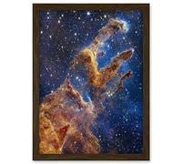 Artery8 NASA James Webb Space Telescope Pillars of Creation Eagle Nebula Artwork Framed A3 Wall Art Print