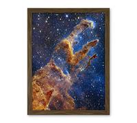 Artery8 NASA James Webb Space Telescope Pillars of Creation Eagle Nebula Artwork Framed Wall Art Print 18X24 Inch
