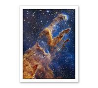 Artery8 NASA James Webb Space Telescope Pillars of Creation Eagle Nebula Artwork Framed Wall Art Print 18X24 Inch
