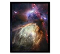 Artery8 NASA James Webb Space Telescope Rho Ophiuchi Cloud Complex Art Print Framed Poster Wall Decor 12x16 inch