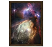 Artery8 NASA James Webb Space Telescope Rho Ophiuchi Cloud Complex Artwork Framed A3 Wall Art Print