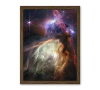 Artery8 NASA James Webb Space Telescope Rho Ophiuchi Cloud Complex Artwork Framed Wall Art Print 18X24 Inch