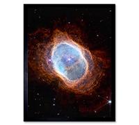 Artery8 NASA James Webb Space Telescope Southern Ring Nebula NGC 3132 NIRCam Image Art Print Framed Poster Wall Decor 12x16 inch