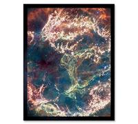 Artery8 NASA James Webb Telescope Cassiopeia A In Detail Art Print Framed Poster Wall Decor 12x16 inch
