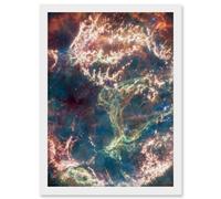 Artery8 NASA James Webb Telescope Cassiopeia A In Detail Artwork Framed Wall Art Print A4 in White Artery8 White