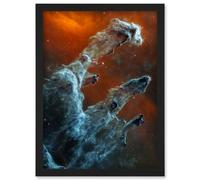 Artery8 Nasa James Webb Telescope Ghostly Figures Pillars Of Creation Miri Image Wall Art Print - A4 Size