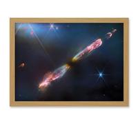 Artery8 NASA James Webb Telescope Infrared Image Supersonic Outflow of Young Star Space Bipolar Jet from Central Protostar Herbig-Haro 211 Stellar Birth Artwork Framed A3 Wall Art Print