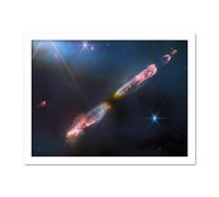 Artery8 NASA James Webb Telescope Infrared Image Supersonic Outflow of Young Star Space Bipolar Jet from Central Protostar Herbig-Haro 211 Stellar Birth Artwork Framed Wall Art Print 18X24 Inch