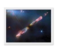Artery8 NASA James Webb Telescope Infrared Image Supersonic Outflow of Young Star Space Bipolar Jet from Central Protostar Herbig-Haro 211 Stellar Birth Artwork Framed A3 Wall Art Print
