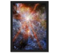 NASA James Webb Telescope Massive Cluster Born N79 Framed Wall Art A4 Artery8 Black A4