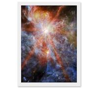 Artery8 NASA James Webb Telescope Massive Cluster Born N79 Living Room Artwork Framed A3 Wall Art Print