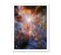 Artery8 NASA James Webb Telescope Massive Cluster Born N79 Living Room Artwork Framed Wall Art Print 18X24 Inch