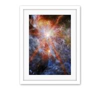 Artery8 NASA James Webb Telescope Massive Cluster Born N79 Living Room Artwork Framed Wall Art Print 18X24 Inch