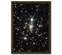 Artery8 NASA James Webb Telescope NIRCam Space Image of Galaxy Cluster including Sunrise Arc and Earendel the Furthest Star Ever Detected Artwork Framed A3 Wall Art Print