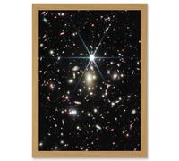 Artery8 NASA James Webb Telescope NIRCam Space Image of Galaxy Cluster including Sunrise Arc and Earendel the Furthest Star Ever Detected Artwork Framed A3 Wall Art Print