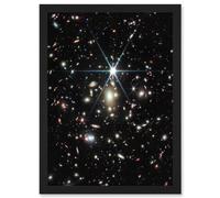 Artery8 NASA James Webb Telescope NIRCam Space Image of Galaxy Cluster including Sunrise Arc and Earendel the Furthest Star Ever Detected Artwork Framed A3 Wall Art Print