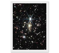 Artery8 NASA James Webb Telescope NIRCam Space Image of Galaxy Cluster including Sunrise Arc and Earendel the Furthest Star Ever Detected Artwork Framed A3 Wall Art Print