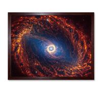 Artery8 NASA James Webb Telescope Spiral Galaxy NGC 1512 Framed Wall Art 12x16 in Brown | Size: W12" x H16" Artery8 Brown W12" x H16"