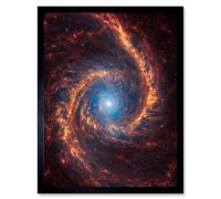 Artery8 NASA James Webb Telescope Spiral Galaxy NGC 1566 Framed Wall Art 12x16 in Black | Size: W12" x H16" Artery8 Black W12" x H16"