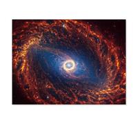 Artery8 NASA James Webb Telescope View of Spiral Galaxy NGC 1512 Living Room Extra Large XL Wall Art Poster Print