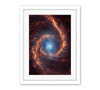 Artery8 NASA James Webb Telescope View of Spiral Galaxy NGC 1566 Living Room Artwork Framed Wall Art Print 18X24 Inch