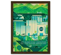 Artery8 NASA Jet Propulsion Laboratory California Living Room Artwork Framed Wall Art Print A4