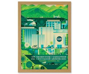 Artery8 NASA Jet Propulsion Laboratory California Living Room Artwork Framed A3 Wall Art Print